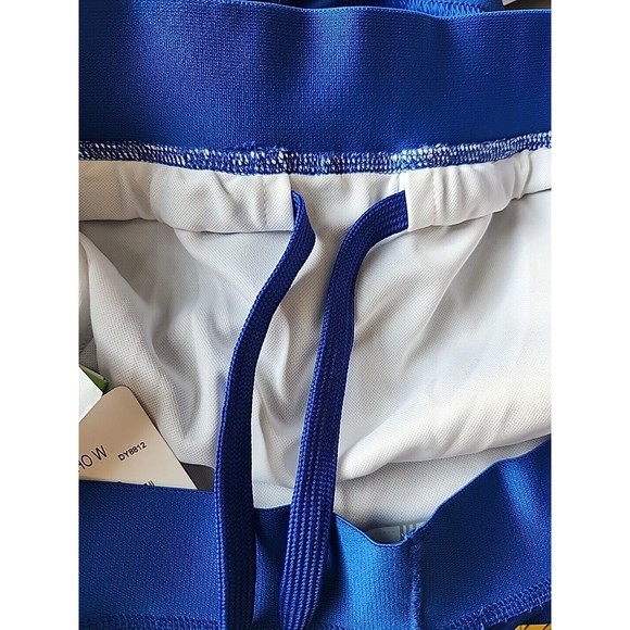 adidas Team 19 Running Split Shorts Womens L Royal Blue Lined NEW - Picture 6 of 7